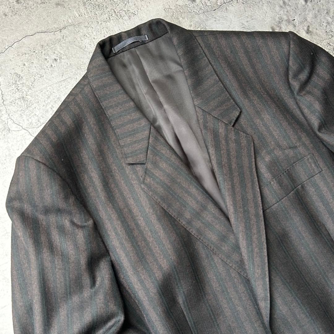 極美品 Y's for men ストライプ 2B セットアップ スーツ 茶黒