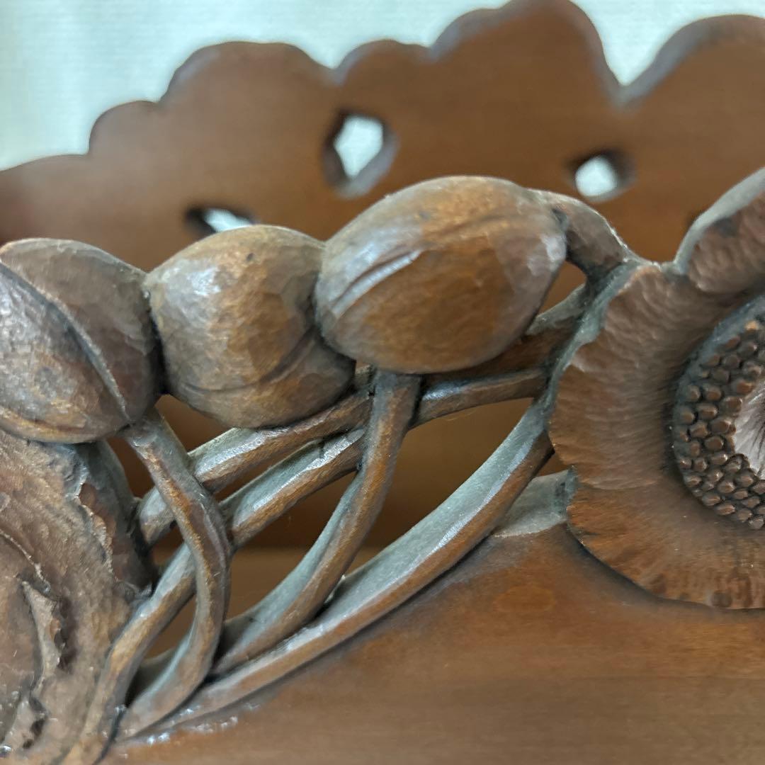 鎌倉彫マガジンラック　手作り作品　渡辺一生