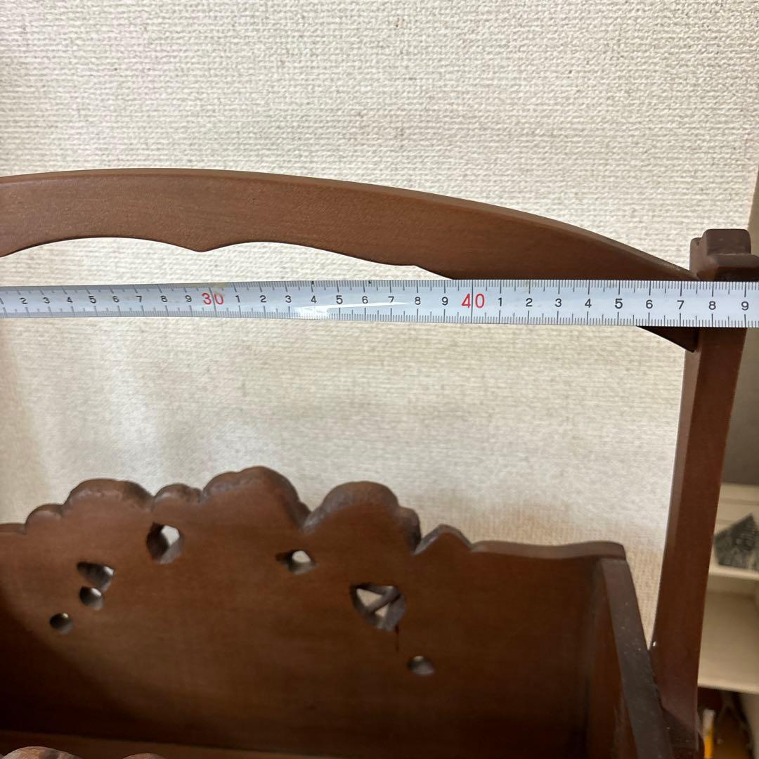 鎌倉彫マガジンラック　手作り作品　渡辺一生