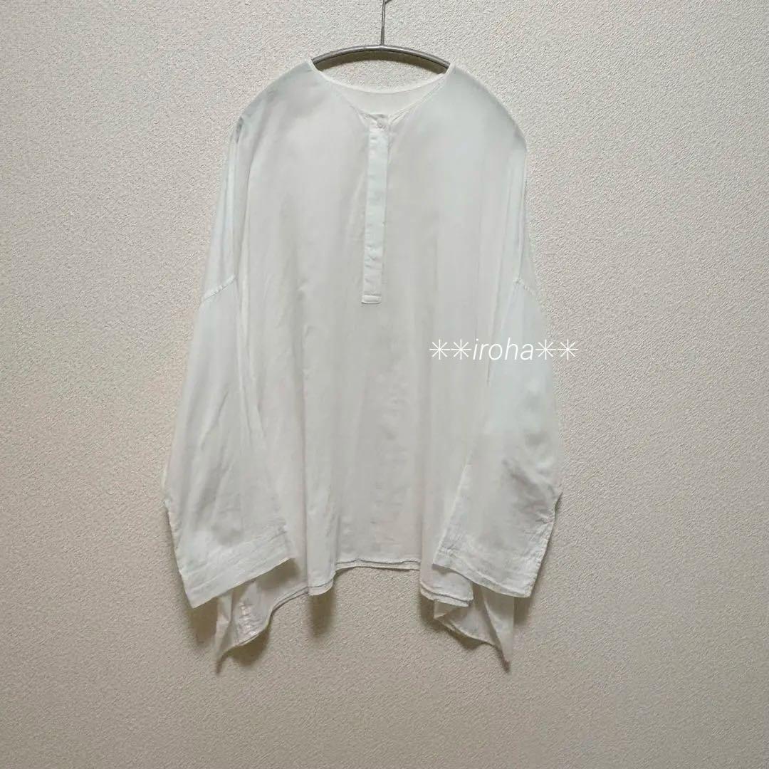 【極美品】かぐれ　ボイルワイドプルオーバー　オフホワイト