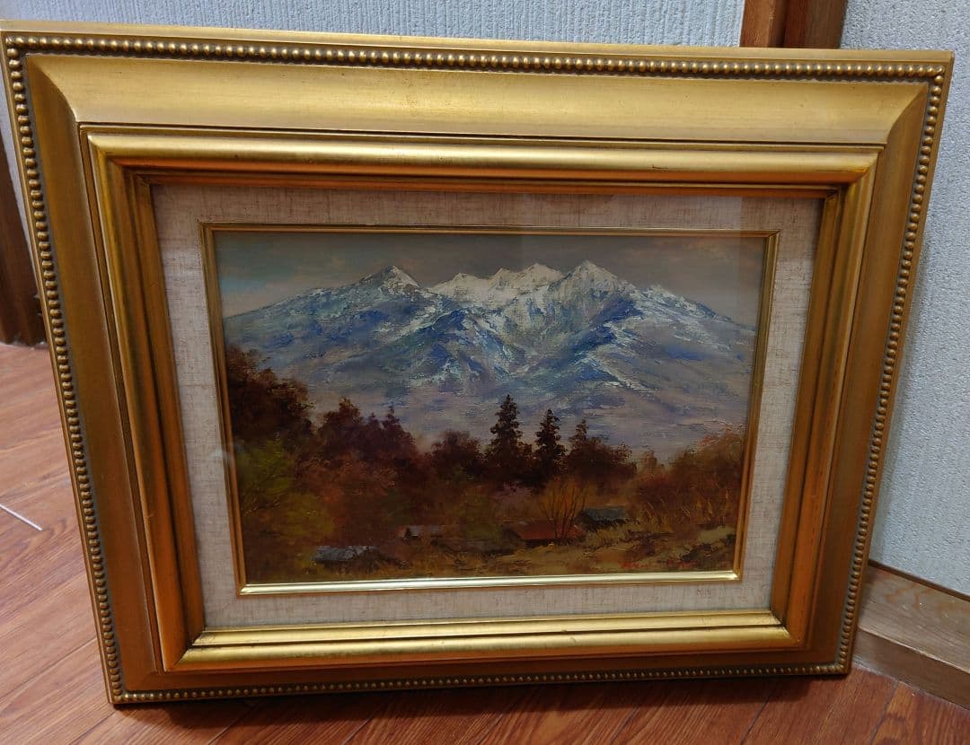 武井 清 「晩秋八ヶ岳山麓」真筆 絵画 油絵 油彩