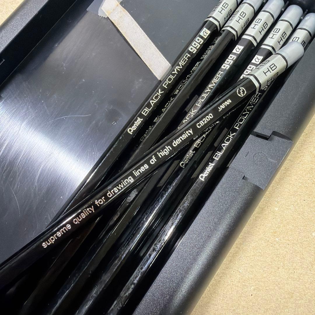 新品 廃盤 Pentel ぺんてる 鉛筆 ブラックポリマー 999α HB 6本