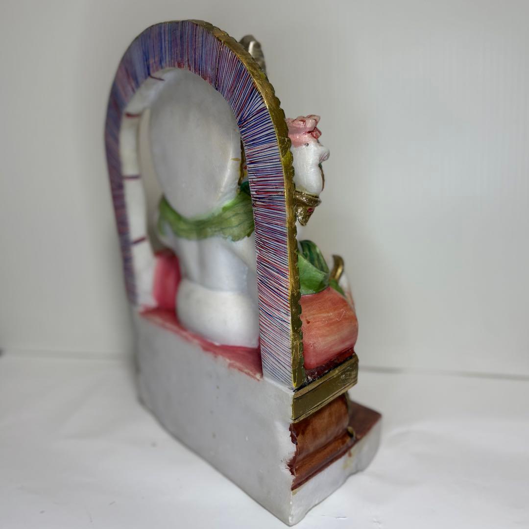 ハンドメイド 「夢をかなえるゾウ」Lucky 幸運をもたらす大理石ガネーシャ彫刻