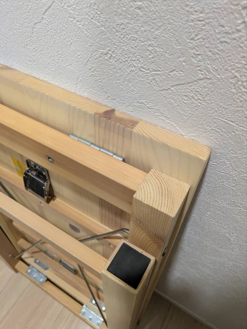 岐阜愛知引取☑️山善天然木パイン材折り畳み机テーブル折りたたみ木製