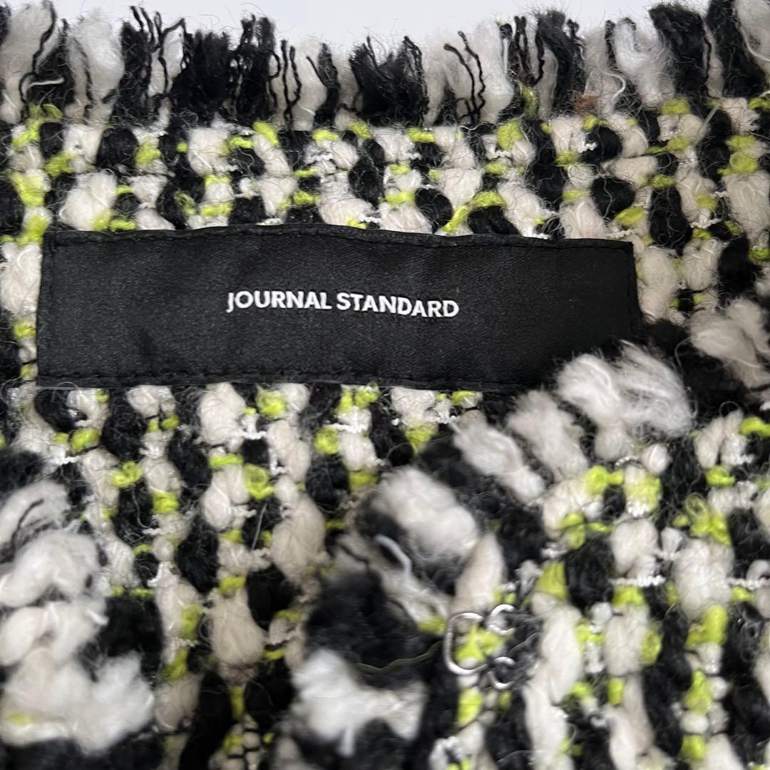 美品✨JOURNAL STANDARD ツイード フリンジ ノーカラージャケット