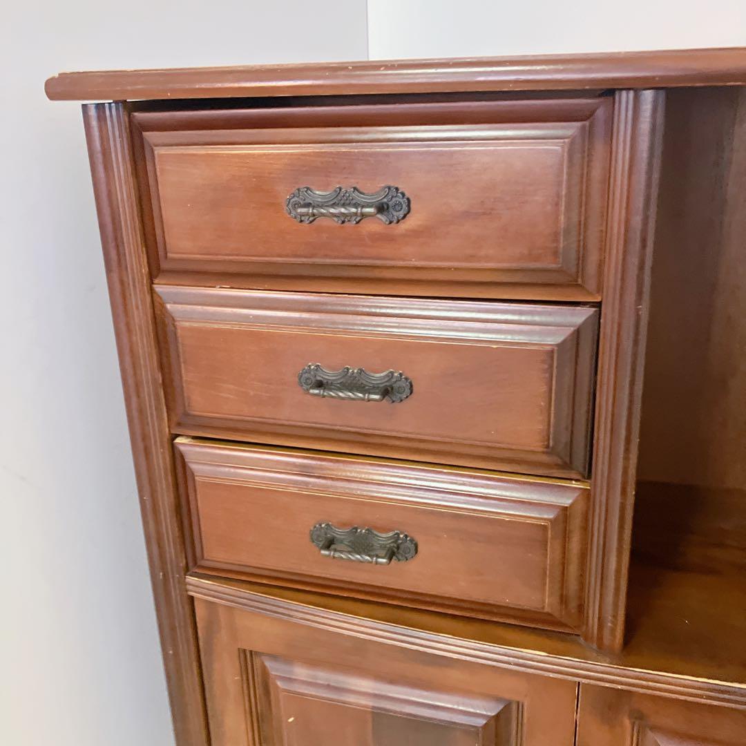 アンティーク調　キャビネット　電話台FAX台　サイドキャビネット　サイドチェスト