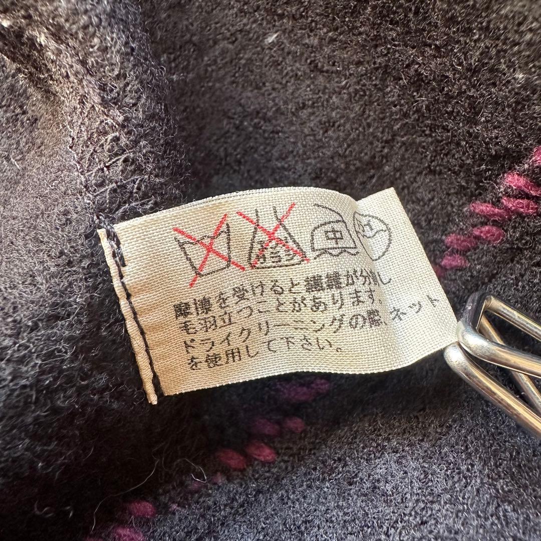 美品✨ヨーガンレール　ジャケットコート　ウール　糸刺繍　黒　ブラック