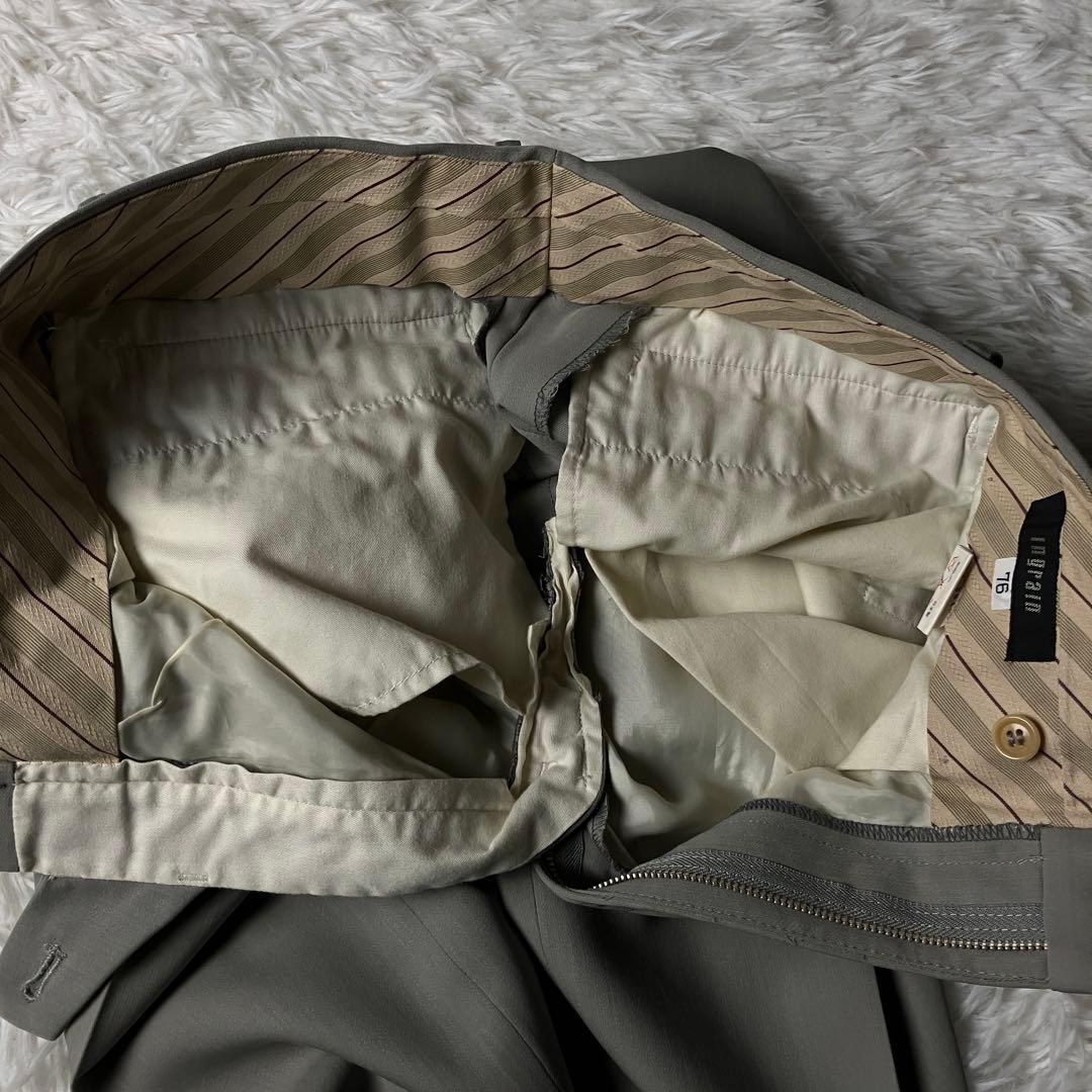 美品✨スーツセットアップ　ダブルブレスト　背抜き　ライトグリーン　M〜L