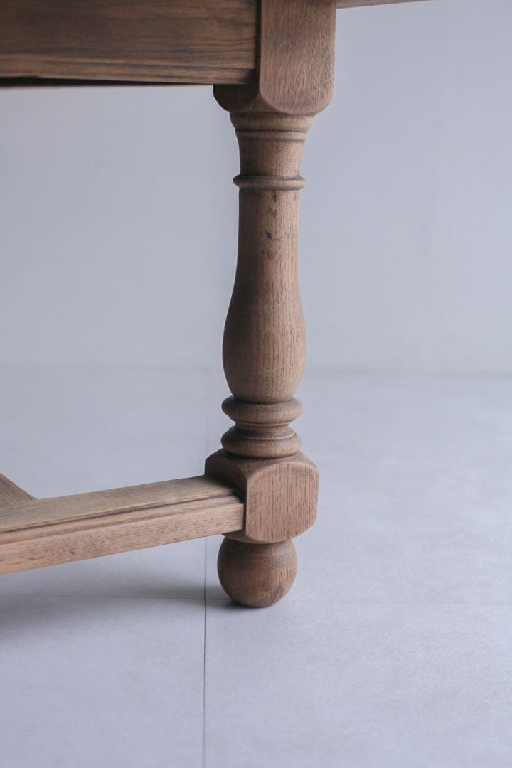 フランス　ローテーブル　サイドテーブル　ブロカント　オーク材　無垢材　古家具