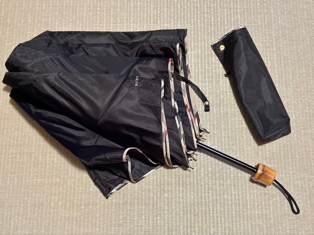 Burberry バーバリー 折りたたみ傘 ブラック