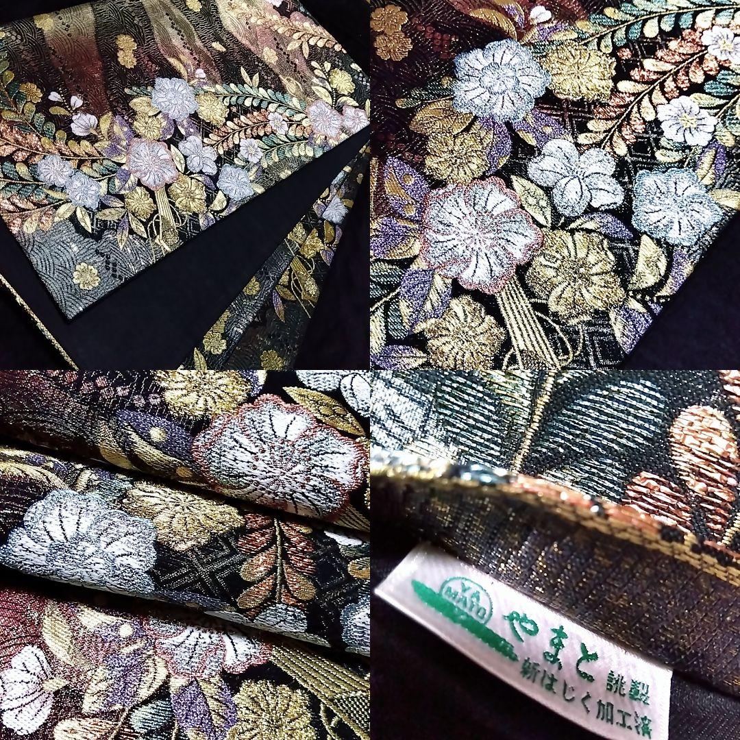吉乃 一廉 セット 袋帯 絞り 訪問着 作家物 茶緑 辻ヶ花 辻が花 落款