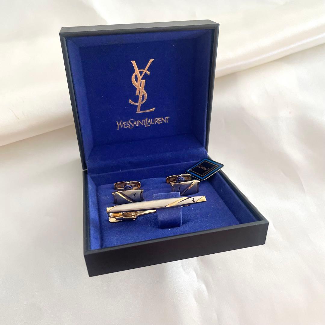 イヴサンローラン ネクタイピン カフス シルバー イブサンローラン YSL