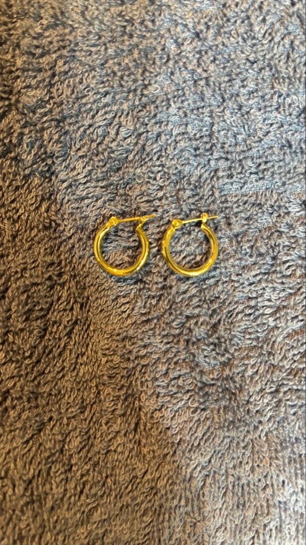 k18 ゴールド フープピアス