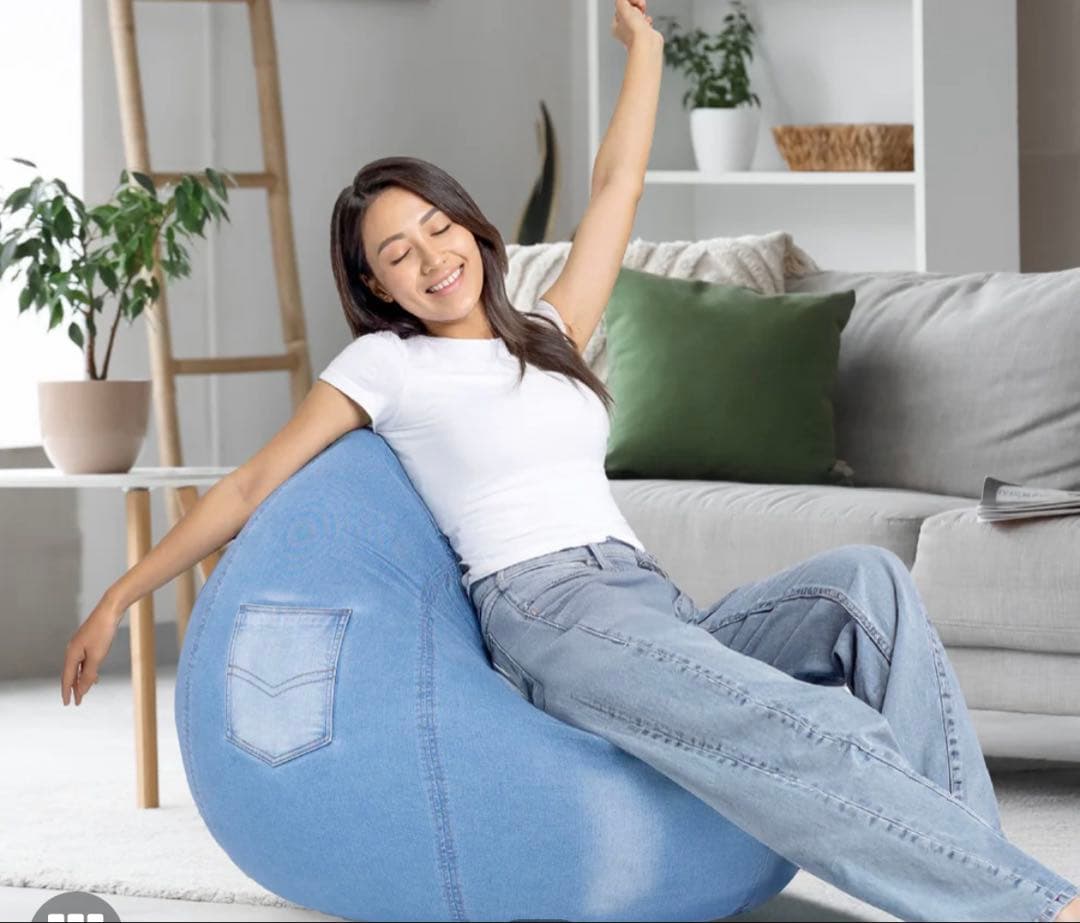 【新品】yogibo ドロップデニムカバーポケット付き デニム