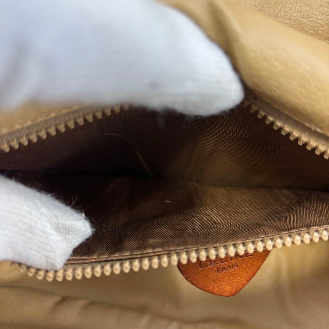 セリーヌ マカダム柄　 PVC×レザー 斜め掛け　ヴィンテージ　ショルダーバッグ