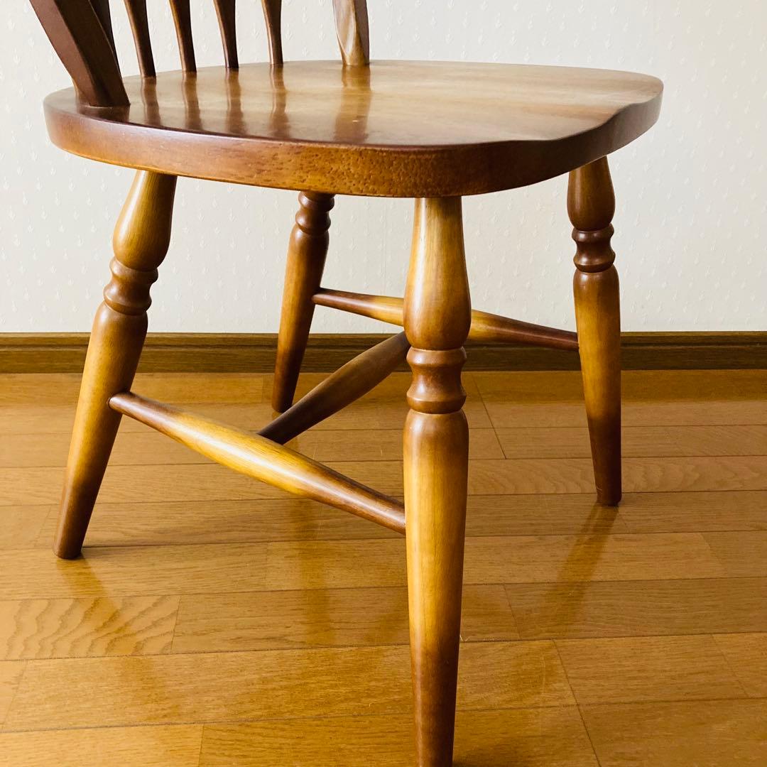 おしゃれ！一点物！フープバックチェア 天然木 ダイニングチェア 無垢材