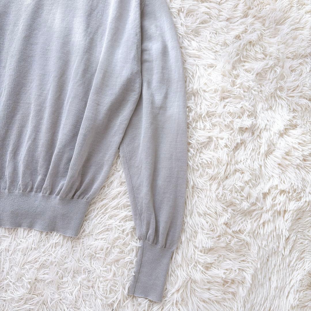 【美品】ヘリル　HERILL ラミーハイゲージニット　サイズ2 グレー