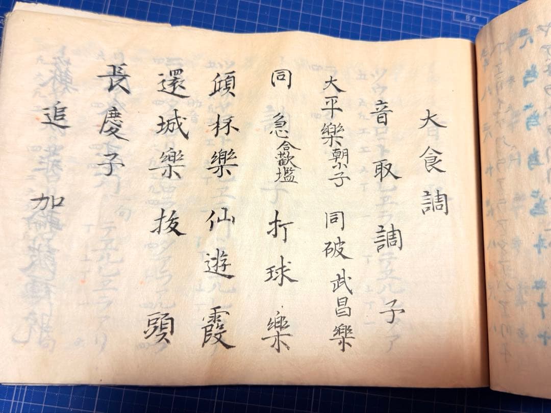 和綴　手書き篳篥譜原本　稀少・伶家口傳の書