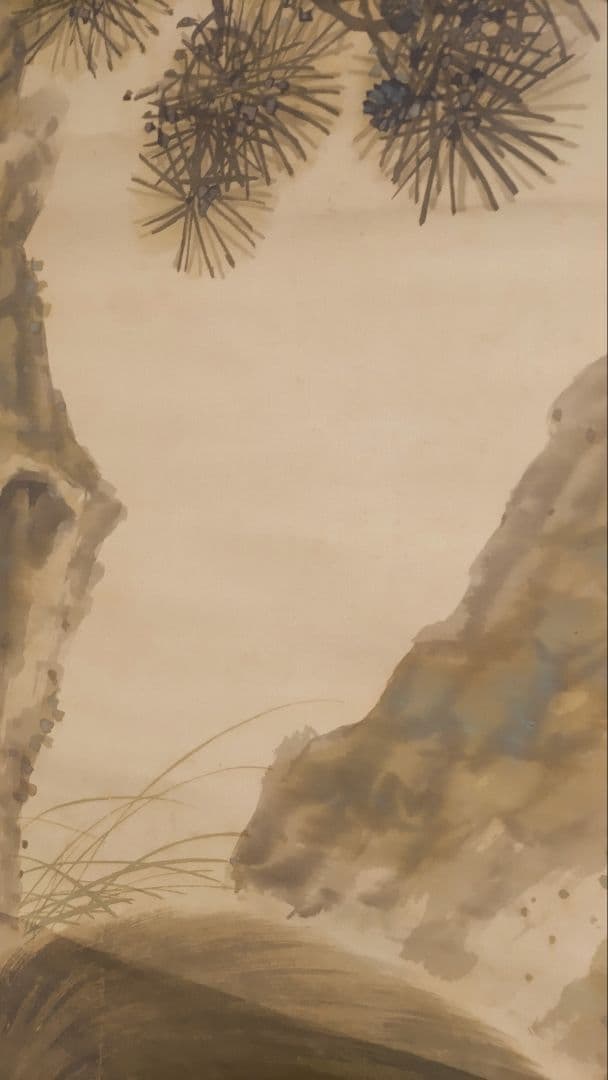 ご希望額まで値下げ～@動物日本画3本『猛虎・夫婦孔雀・猪』 絹本肉筆の掛軸