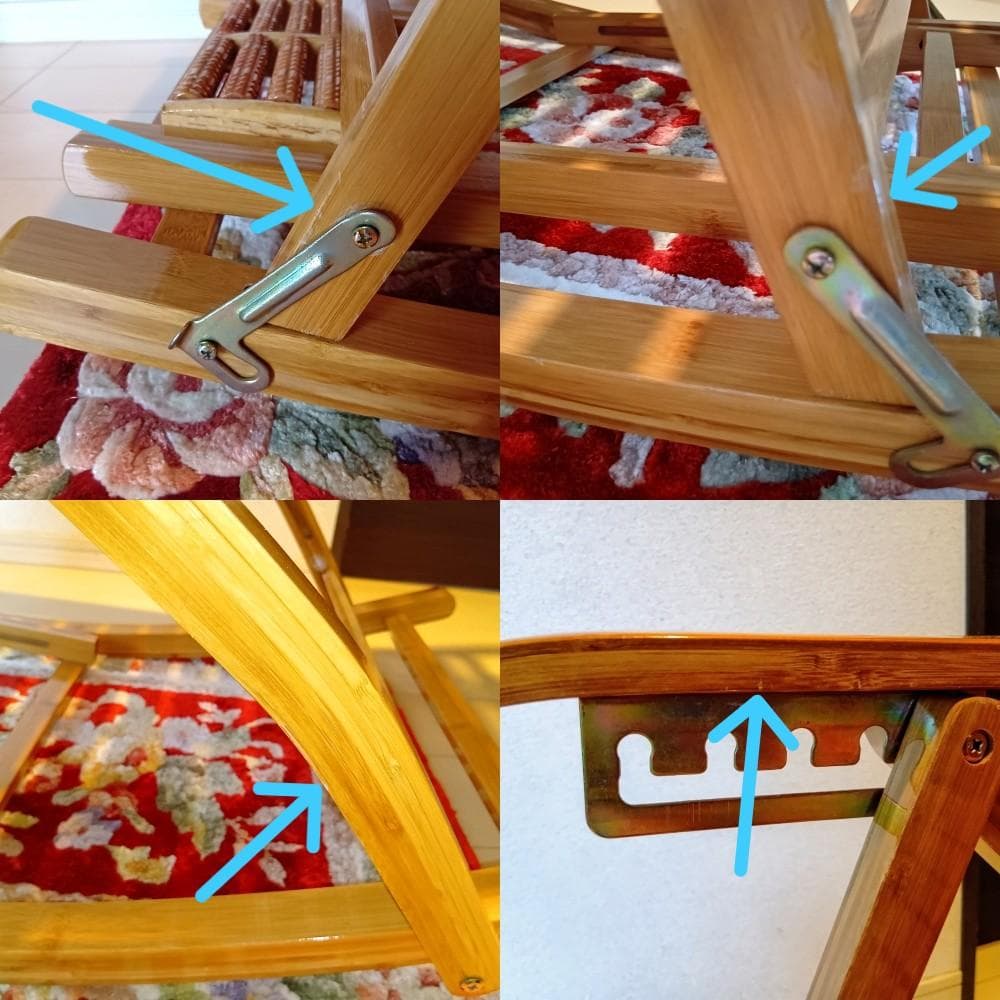 竹製 ロッキングチェア リクライニング 折りたたみ式 マッサージ底板付き