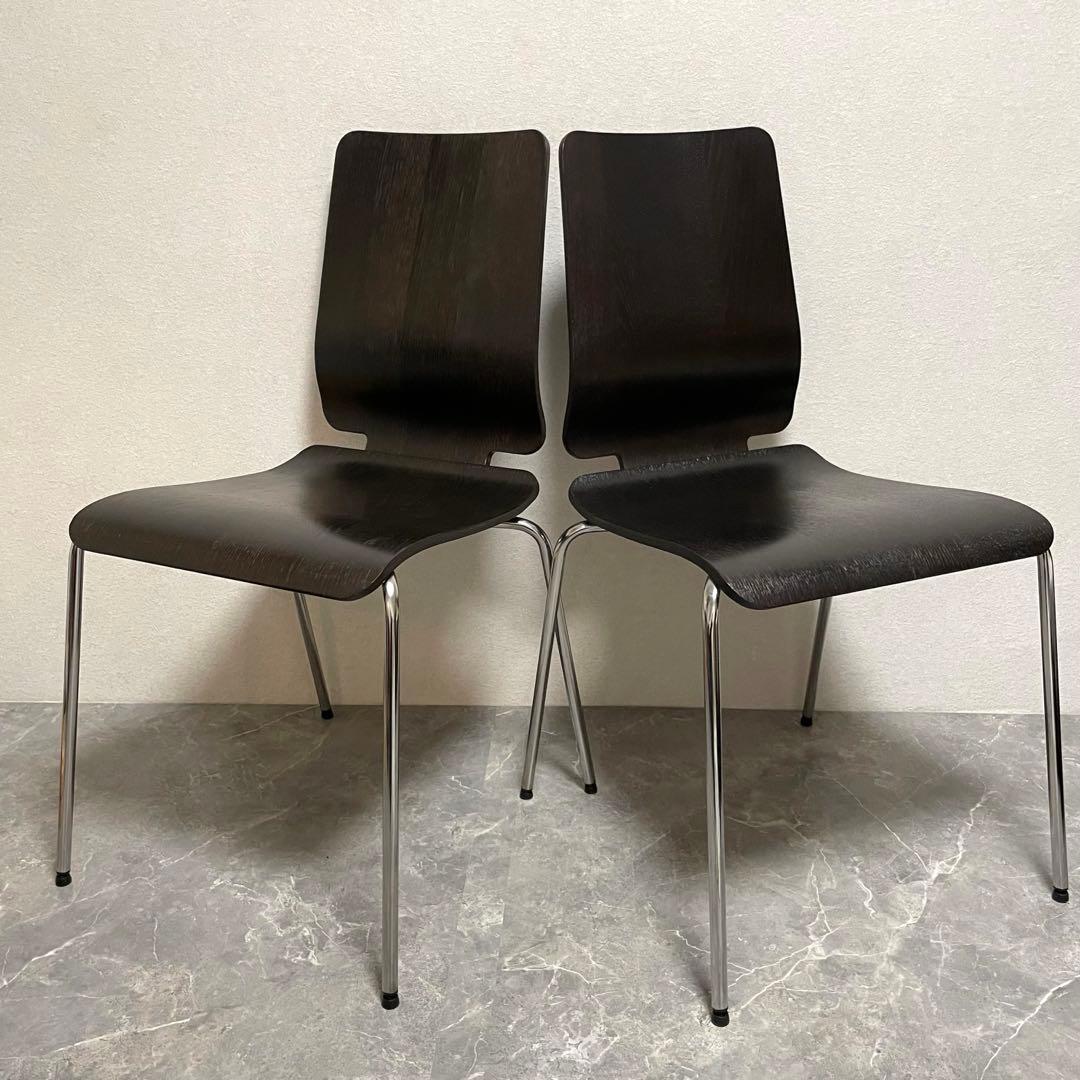 IKEA GILBERT スタッキングチェア　プライウッド90's 2脚セット
