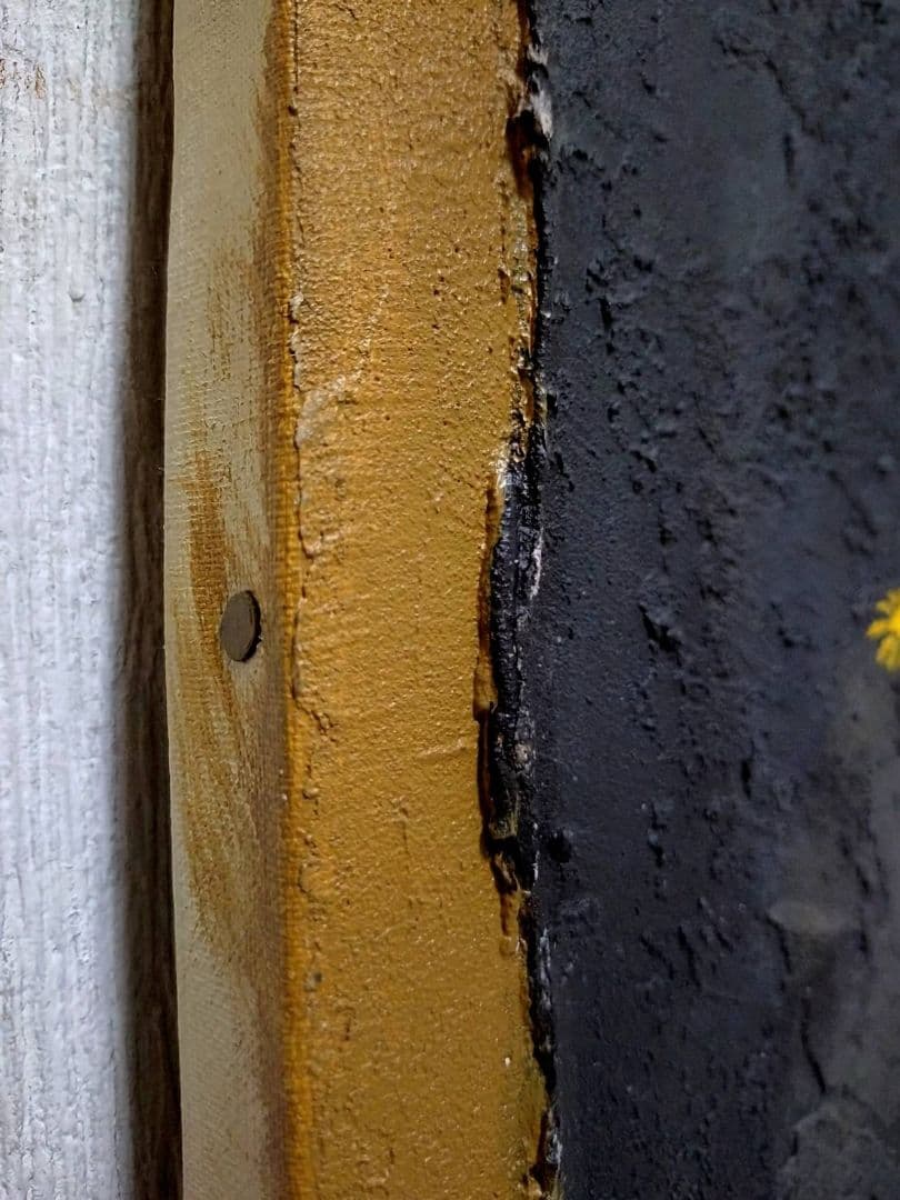 【F10号】香月泰男【花】手描き作品/表裏サイン有/油彩/油絵/岩彩/額縁/逸品