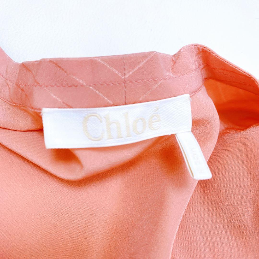 美品 Chloe クロエ シルクシャツワンピース 20SS ランウェイ 36