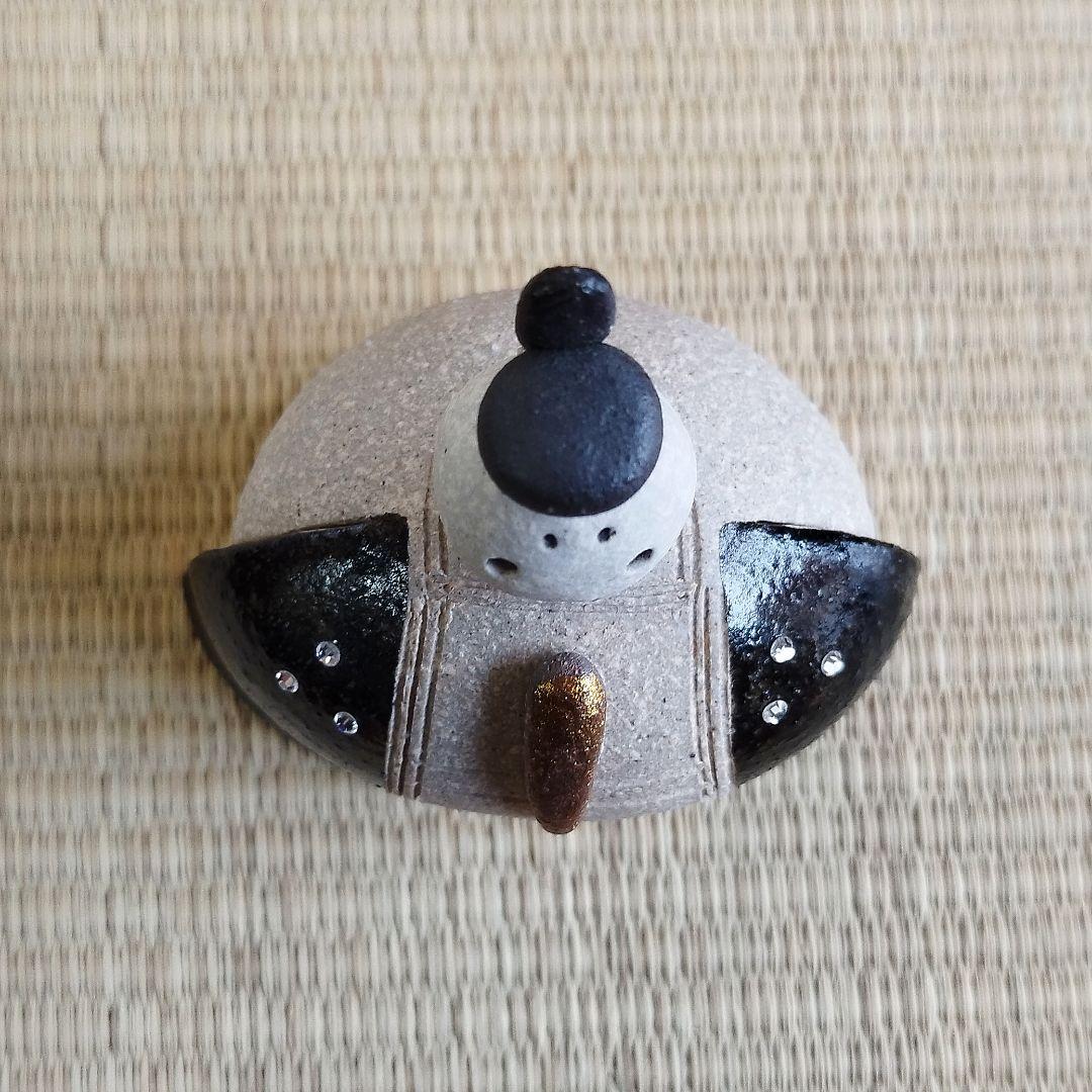 値下げ【新品・未使用】屏風・ぼんぼり付き　信楽焼　雛人形　ひな祭り