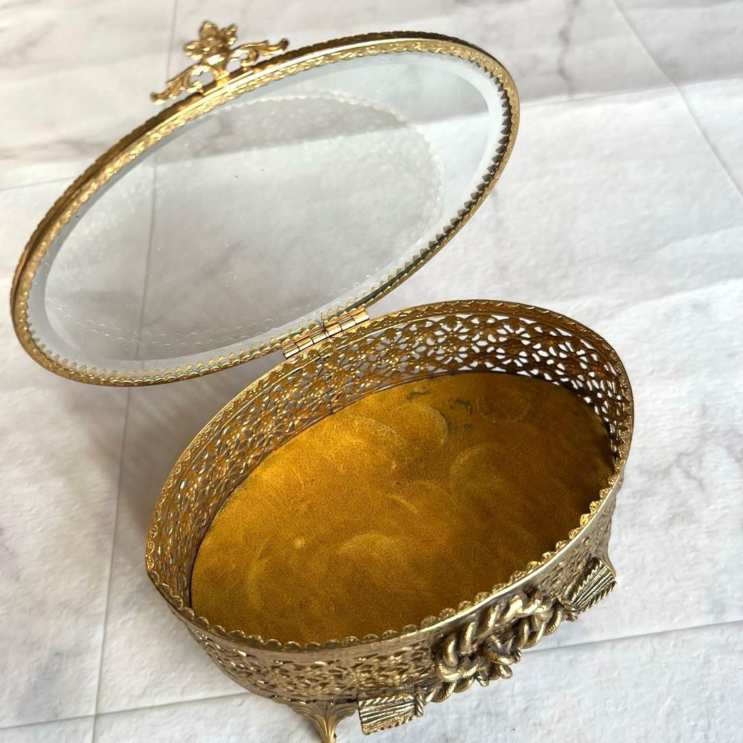 アメリカ製 50s オルモルスタイル フィリグリー宝石箱 ヴィンテージ