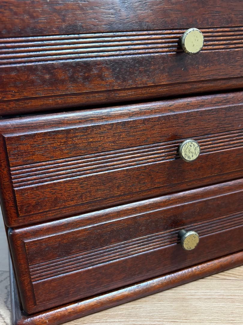 ニチバン家具　小引き出し5段　古家具　木製引き出し5段