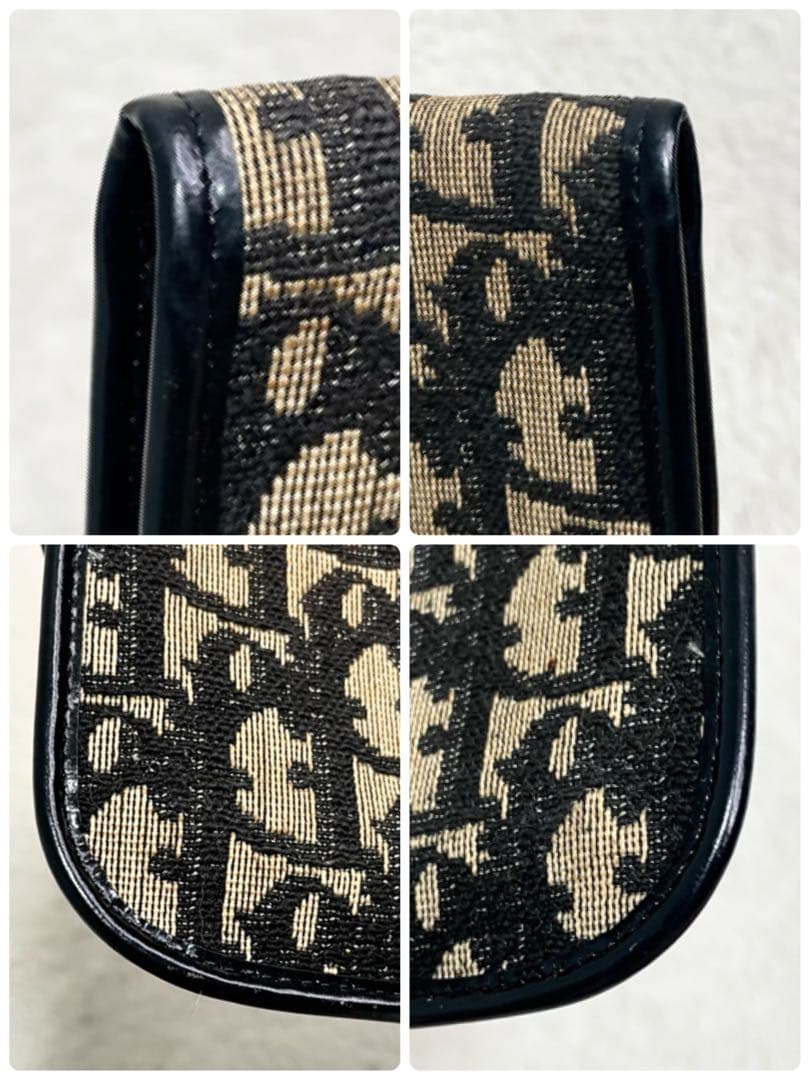 クリスチャンディオール CD金具 トロッター 総柄 キャンバス クラッチバッグ