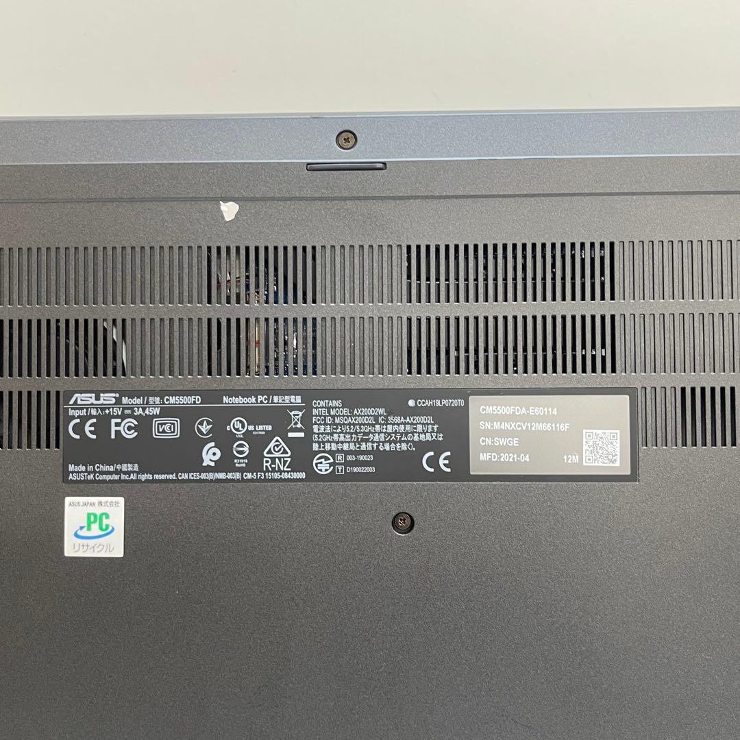 Chromebook本体 #263 ASUS Chromebook CM5500FDA Ryzen5 8G