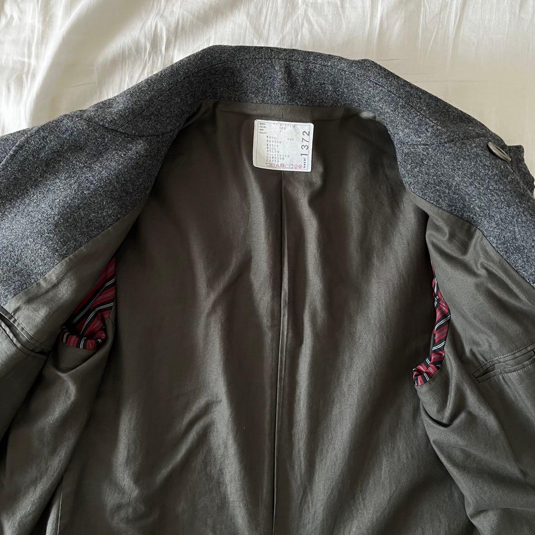 sacai 17AW メルトン ピーコート グレー