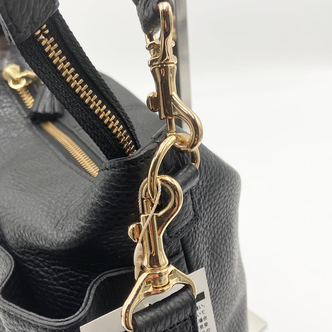 未使用級　ATAO アタオ　ウィークエンド　ショルダーバッグ　レザー　ブラック