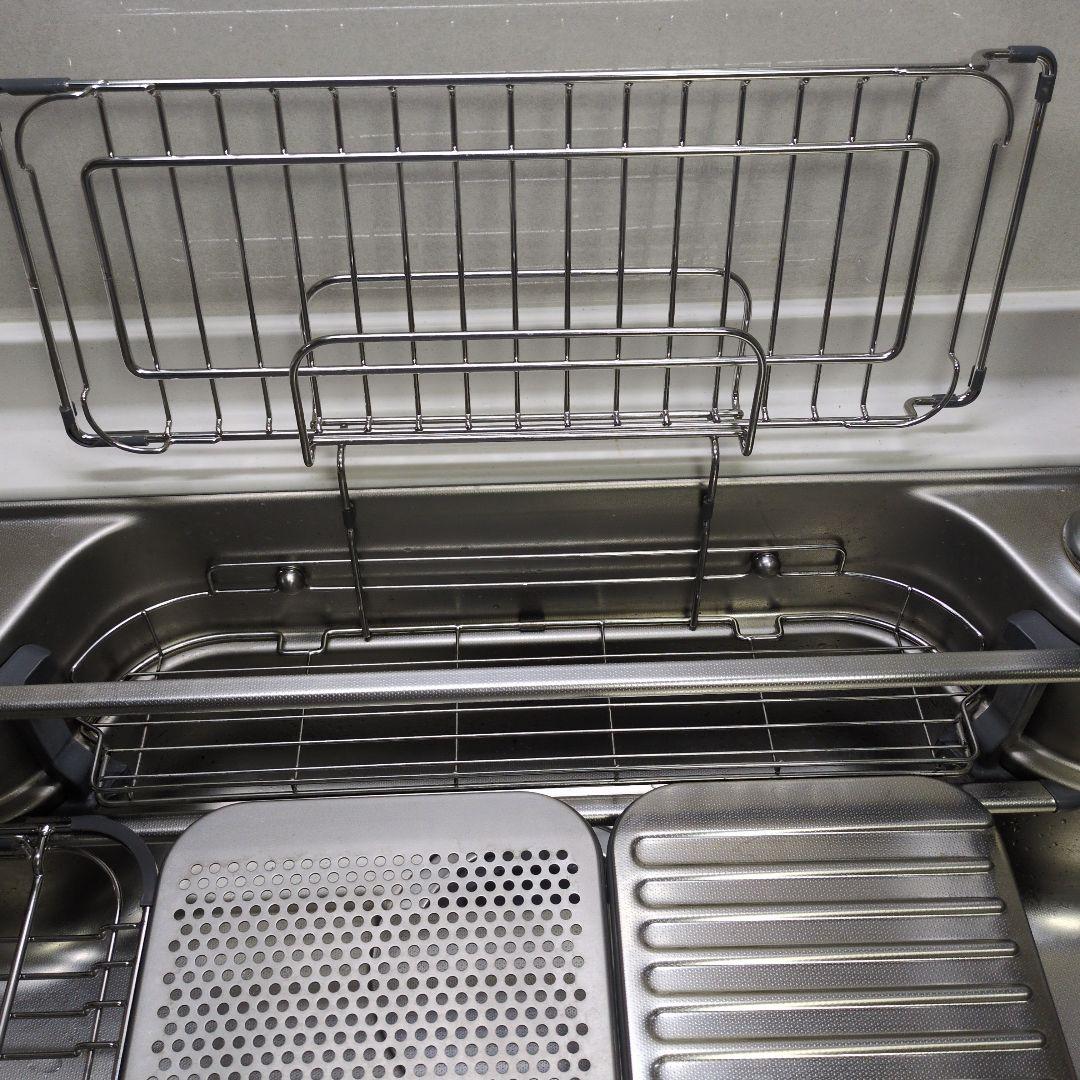 ステンレス製システムキッチン収納ラック５点 Wサポートシンク