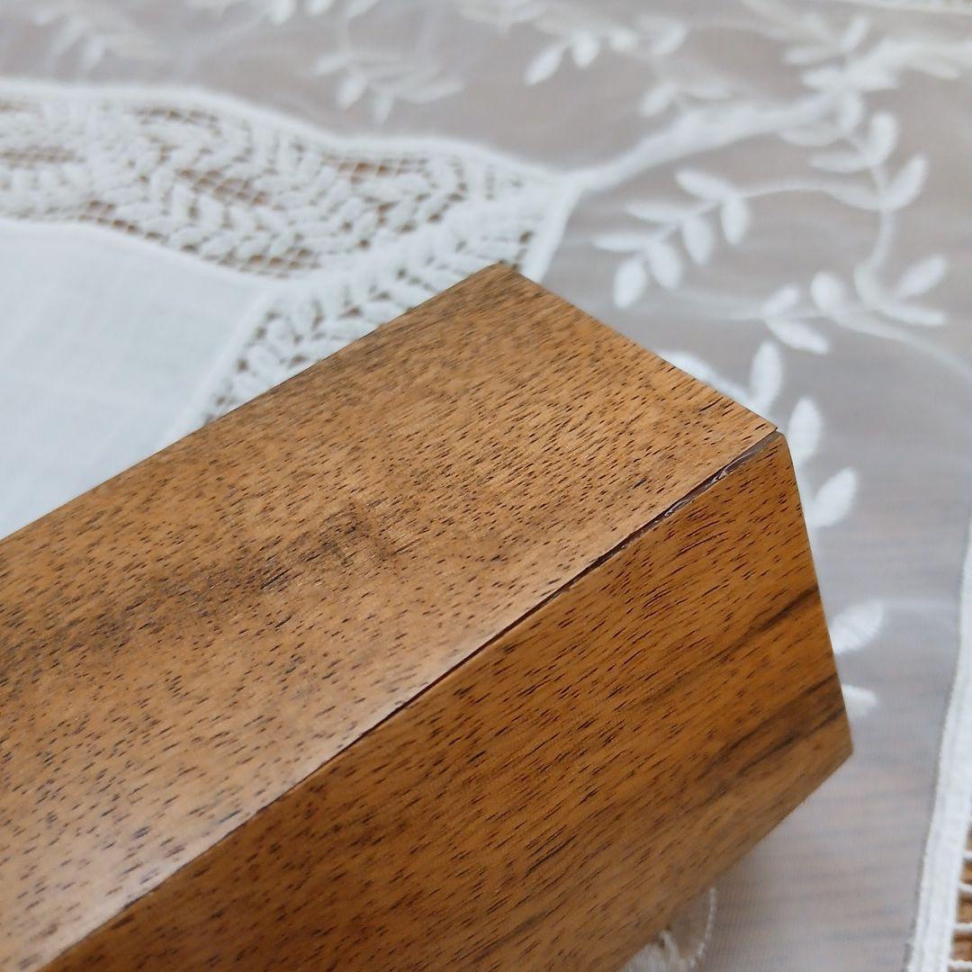 黒柿 五角形 壁掛け花器 花入れ 一輪挿し 中筒付き レトロ フラワーベース