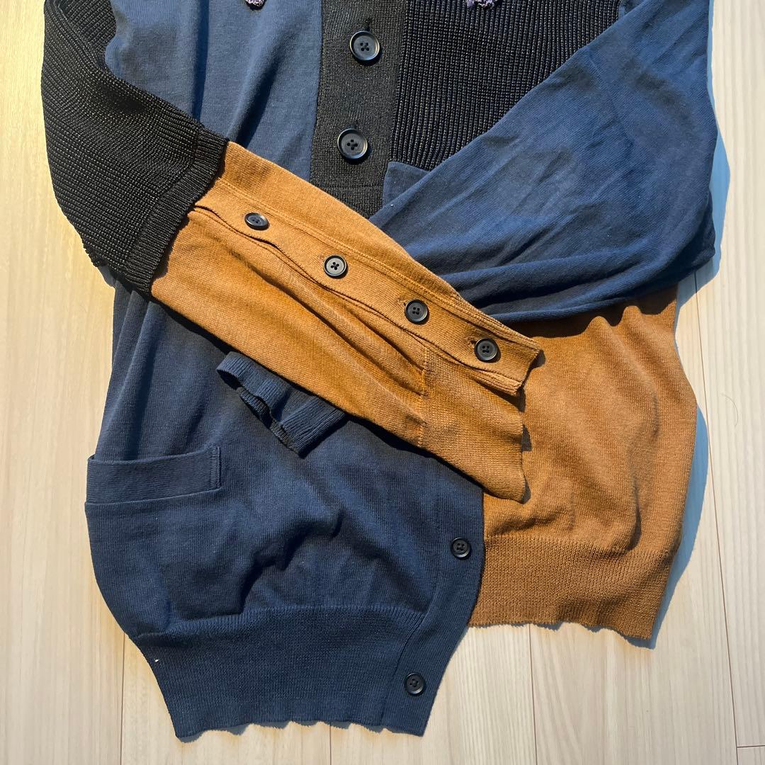 kolor カラー　クレイジーニットポロ　21ss