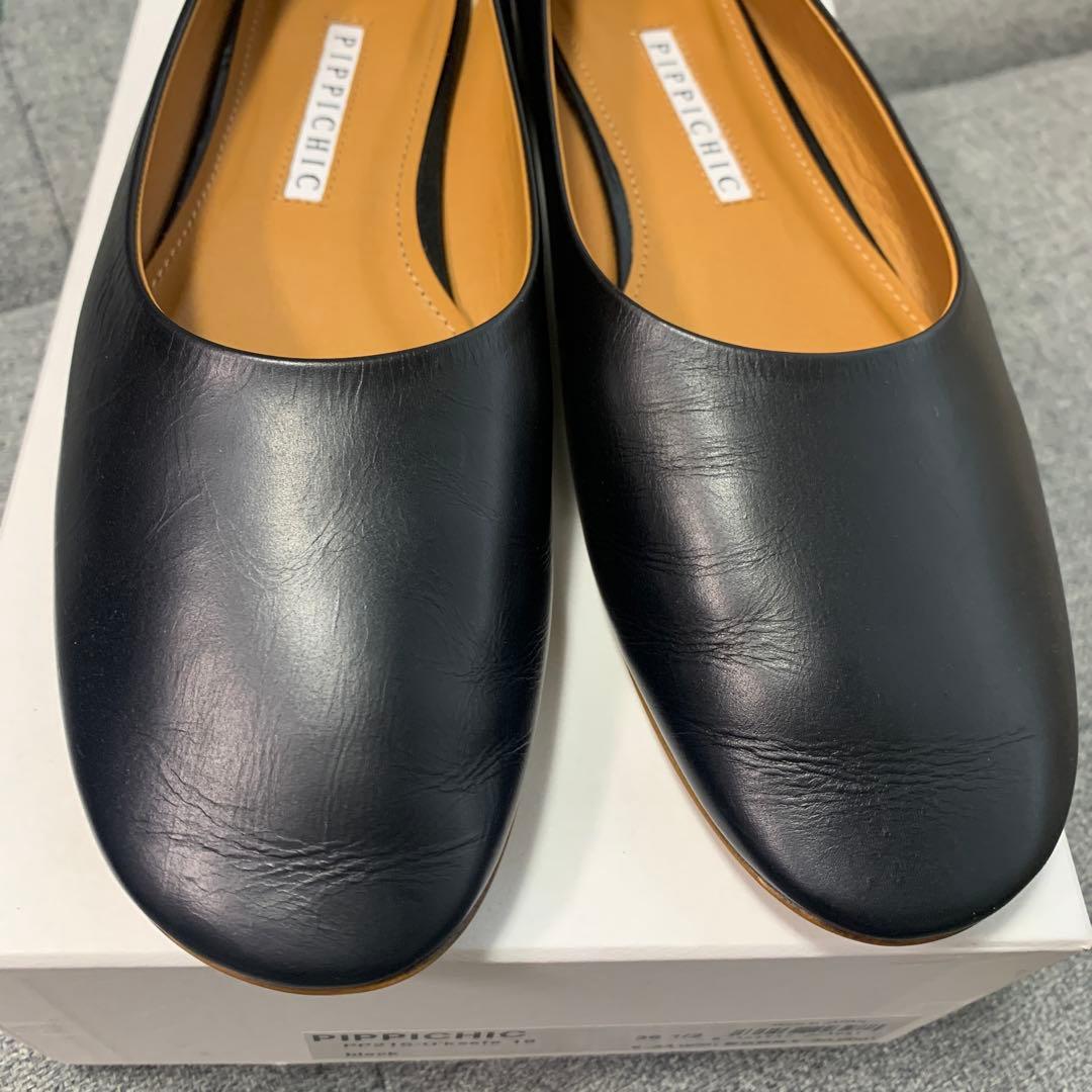 PIPPICHIC ブラック フラットシューズ　★未使用品