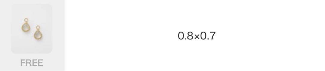【未使用】agete K10 ピアスチャーム 白蝶貝 グレームーンストーン