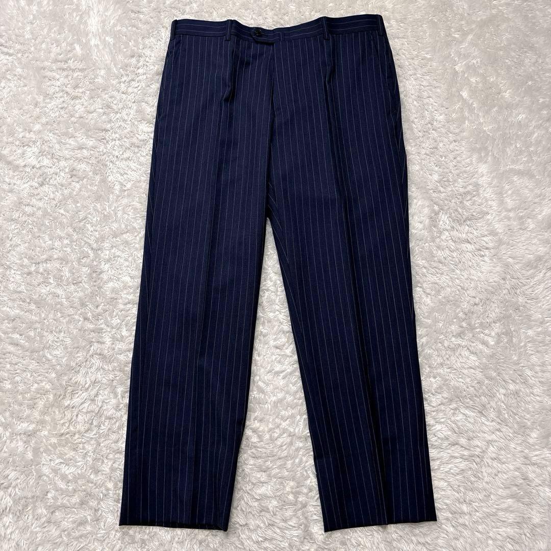 極美品✨ ポールスチュアート ビジネススーツ セットアップ ネイビー ストライプ
