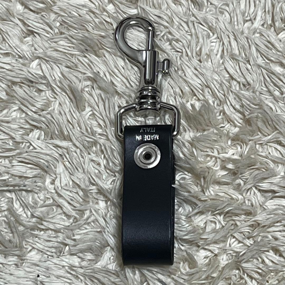 Supreme 黒 レザー キーホルダー　美品