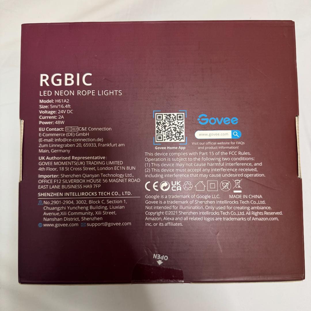 新品 Govee H61A2 LED ロープライト 5m アプリ対応