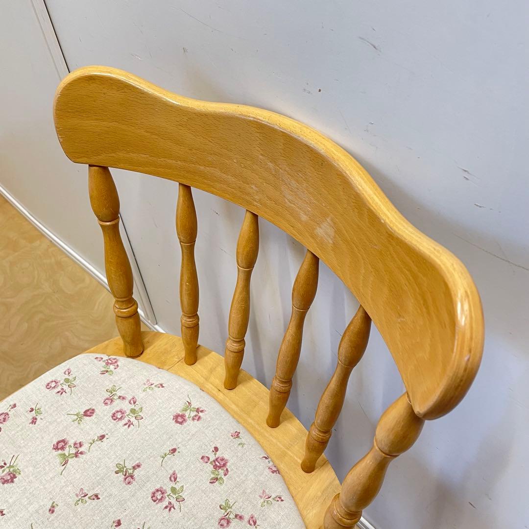 ミキモク ダイニングチェア② ウィンザーチェア 椅子 チェア 北欧スタイル 花柄