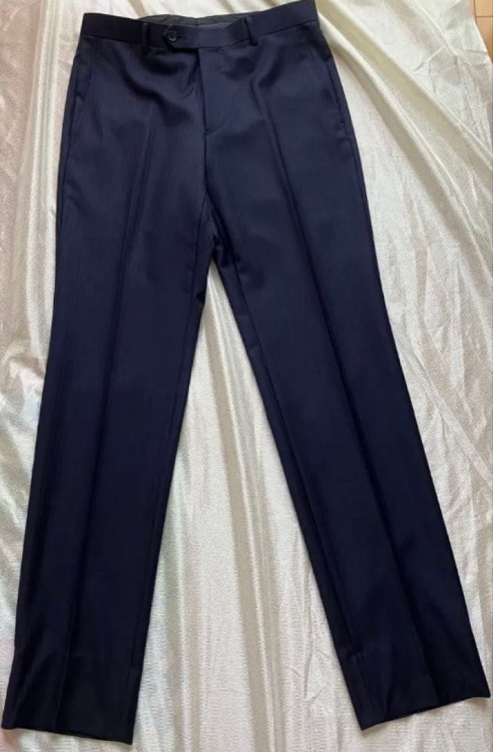 カノニコ　Y7スリム　ネイビー　ピンストライプ　美品　スーツ　トップバリュー