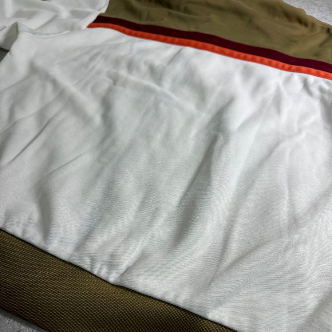 【希少】adidas 90s トラックジャケット 銀タグ ベージュ ホワイト L