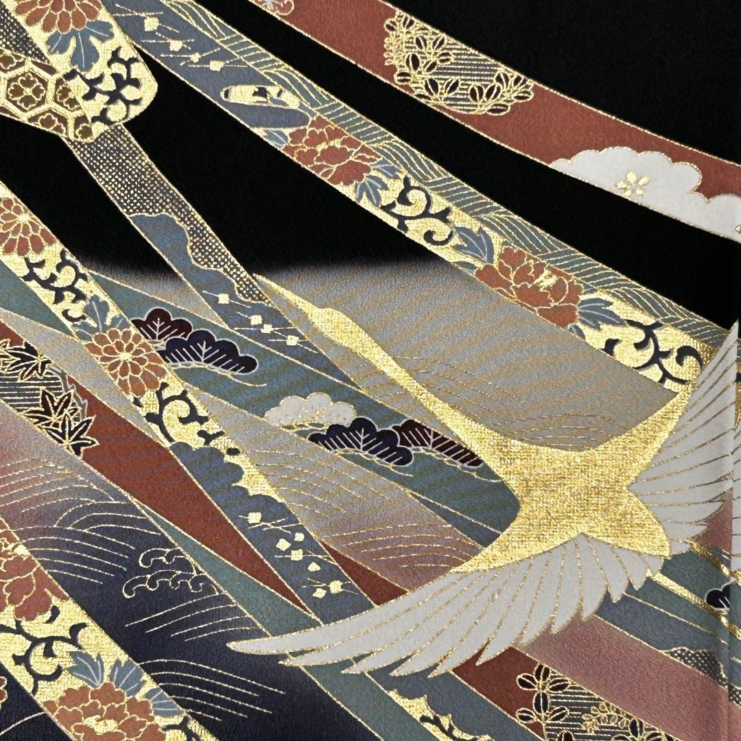 【654】友禅•金箔•金駒刺繍 黒留袖