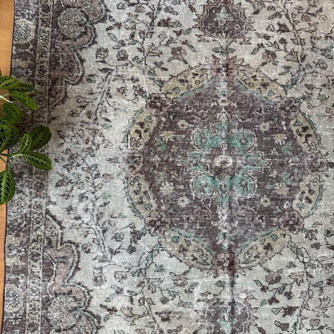 超大判163×263メダリオン　王道ボタニカル　トルコヴィンテージラグ