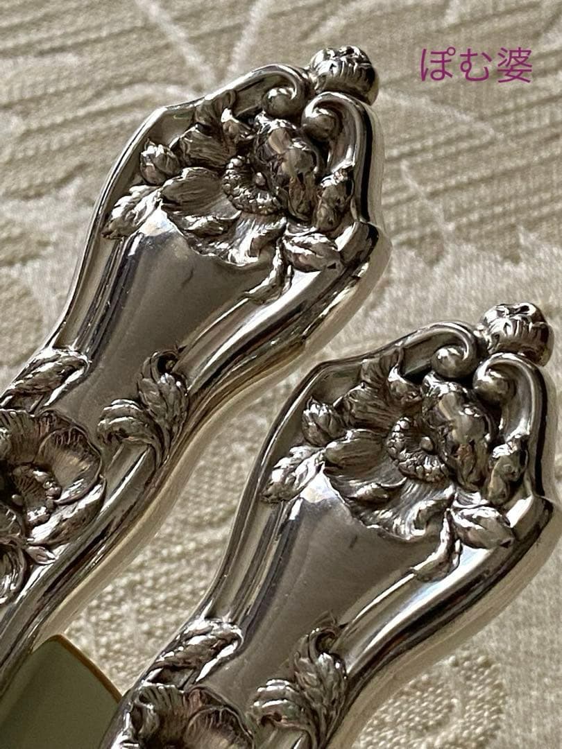 【リード＆バートン】純銀 スターリング／ナイフ＆フォーク ２組／Intaglio