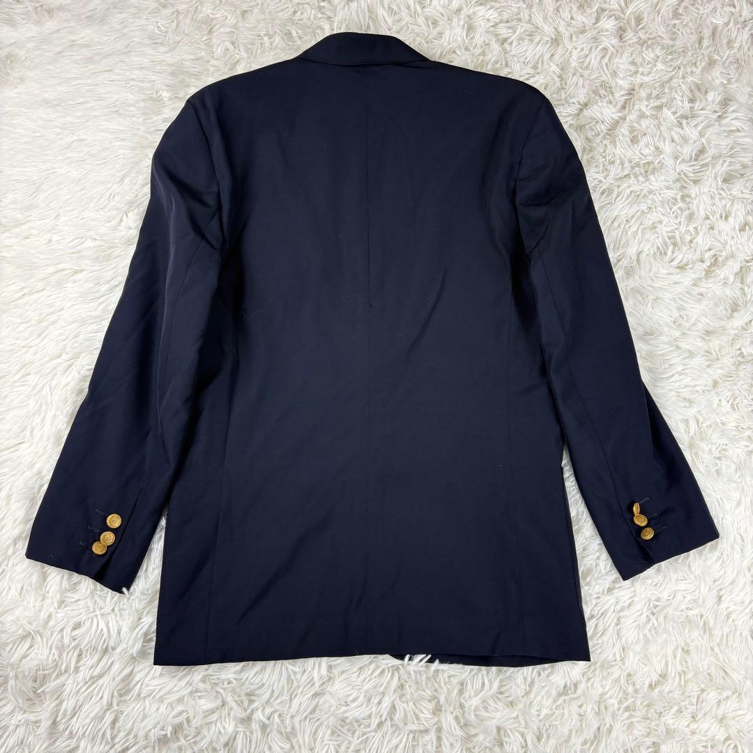 【良品】ディオール　紺ブレ　金ボタン　テーラード　シングル　エンブレム　Mサイズ