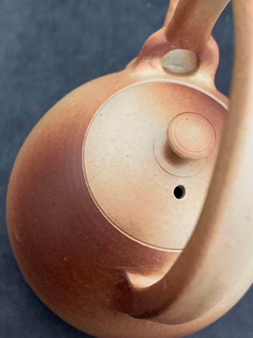 信楽焼 大西忠左 造 手付酒器 栞・共布・共箱